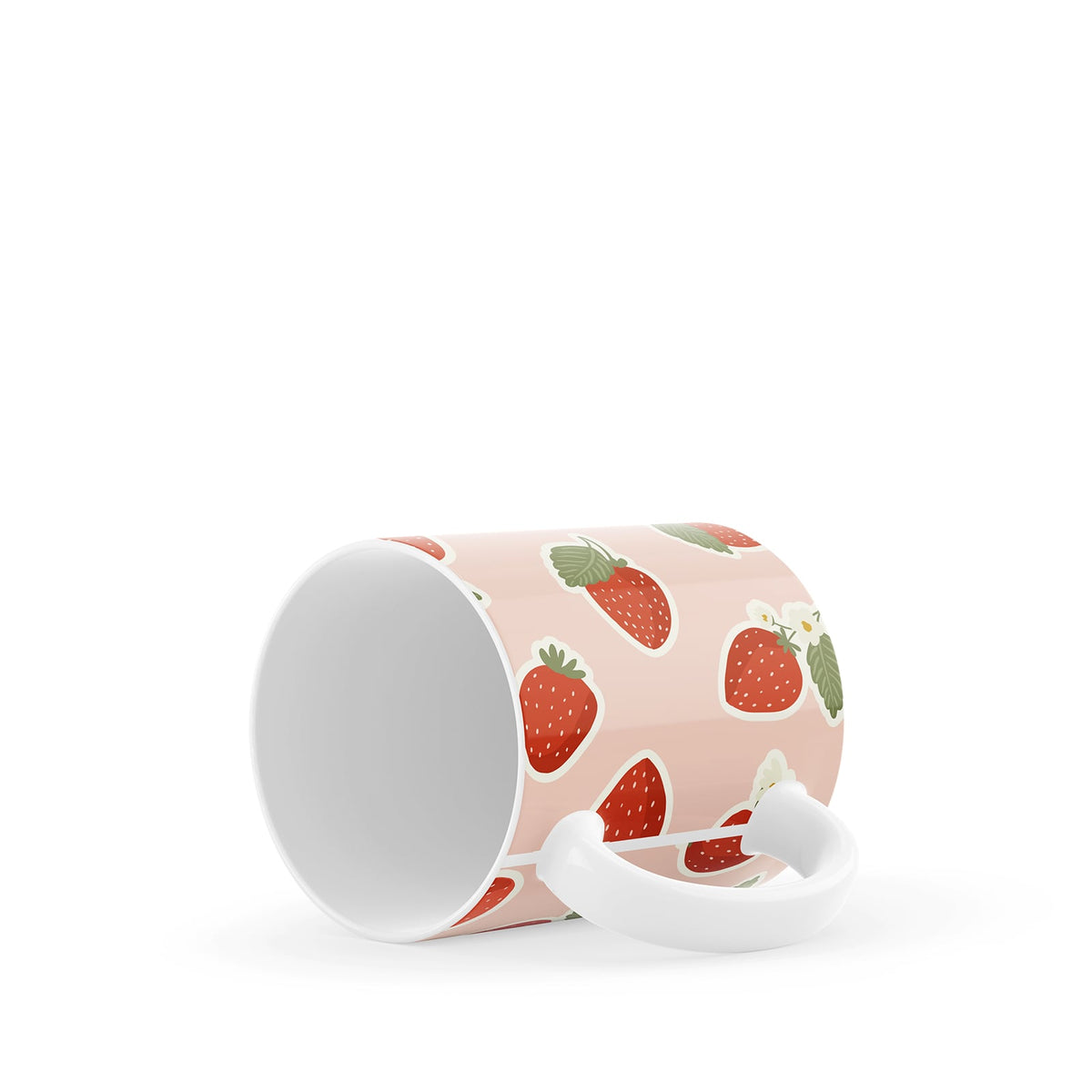 Pink Strawberry Ceramic Mug