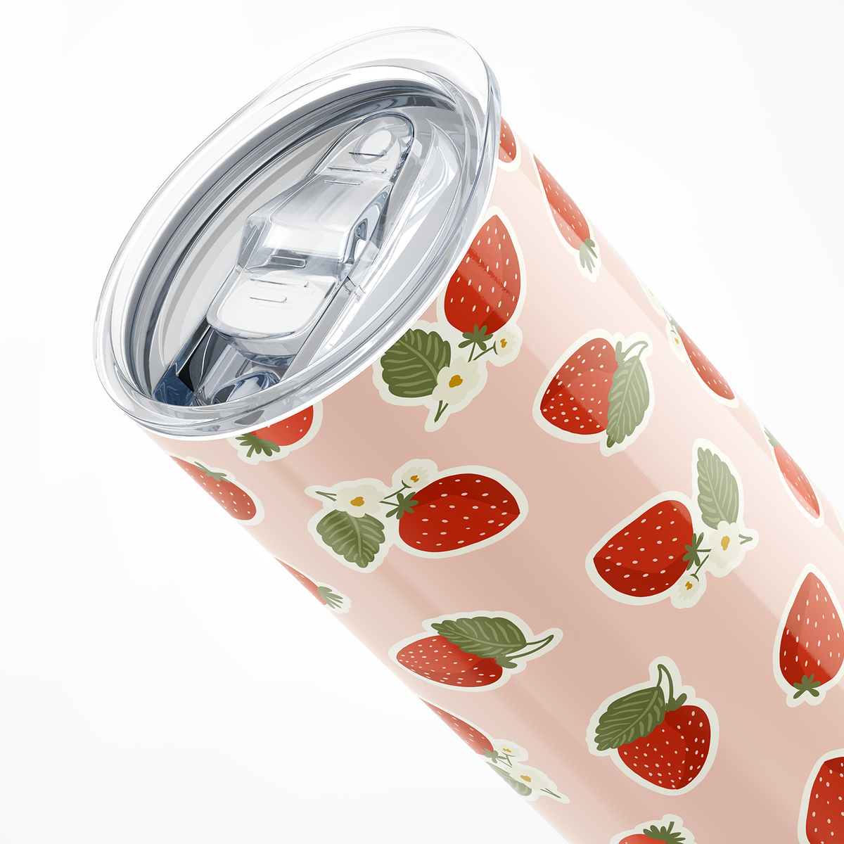 Pink Strawberry Insulated 20oz Tumbler 