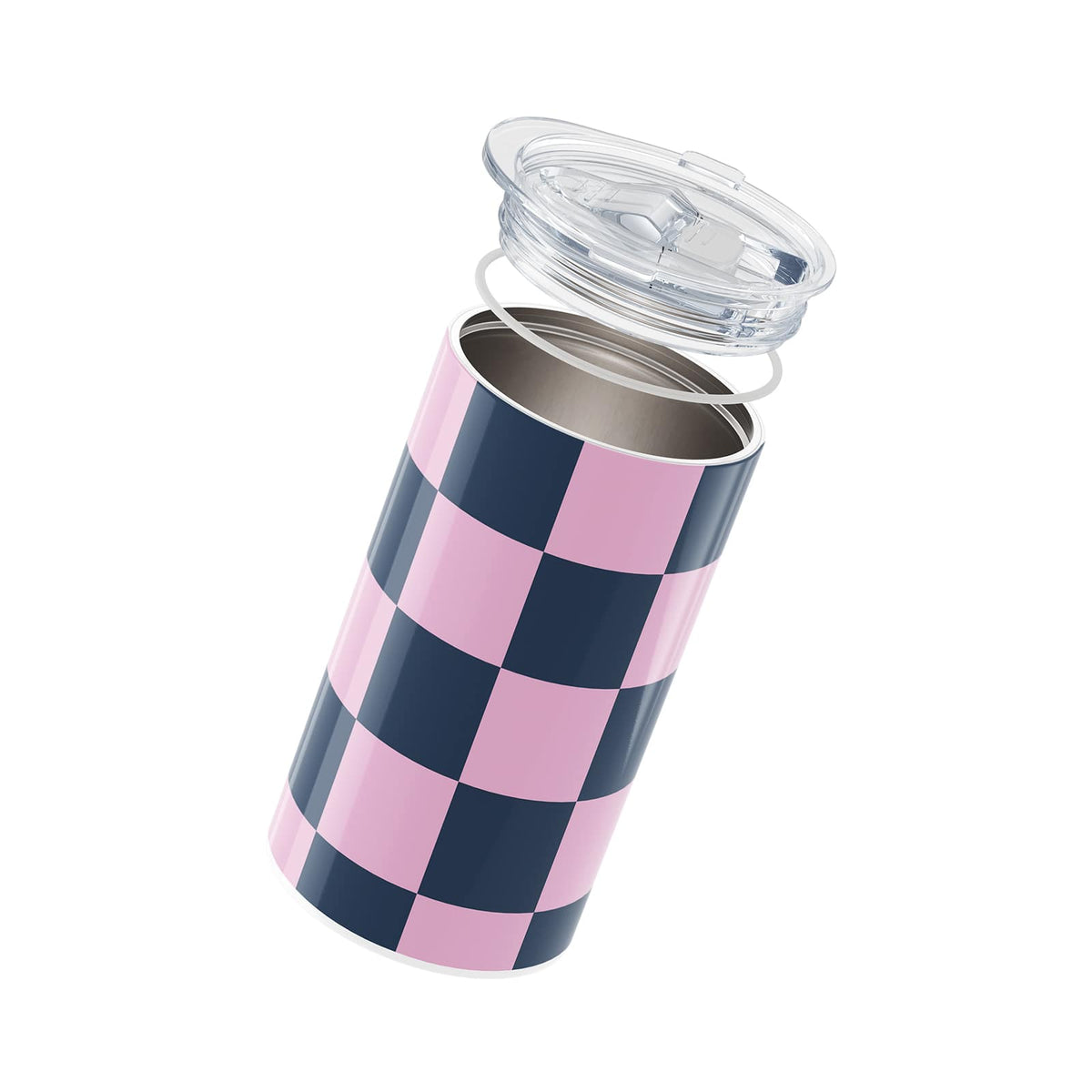 Purple Checkered 340ml Coffee Cup By Hydronair 