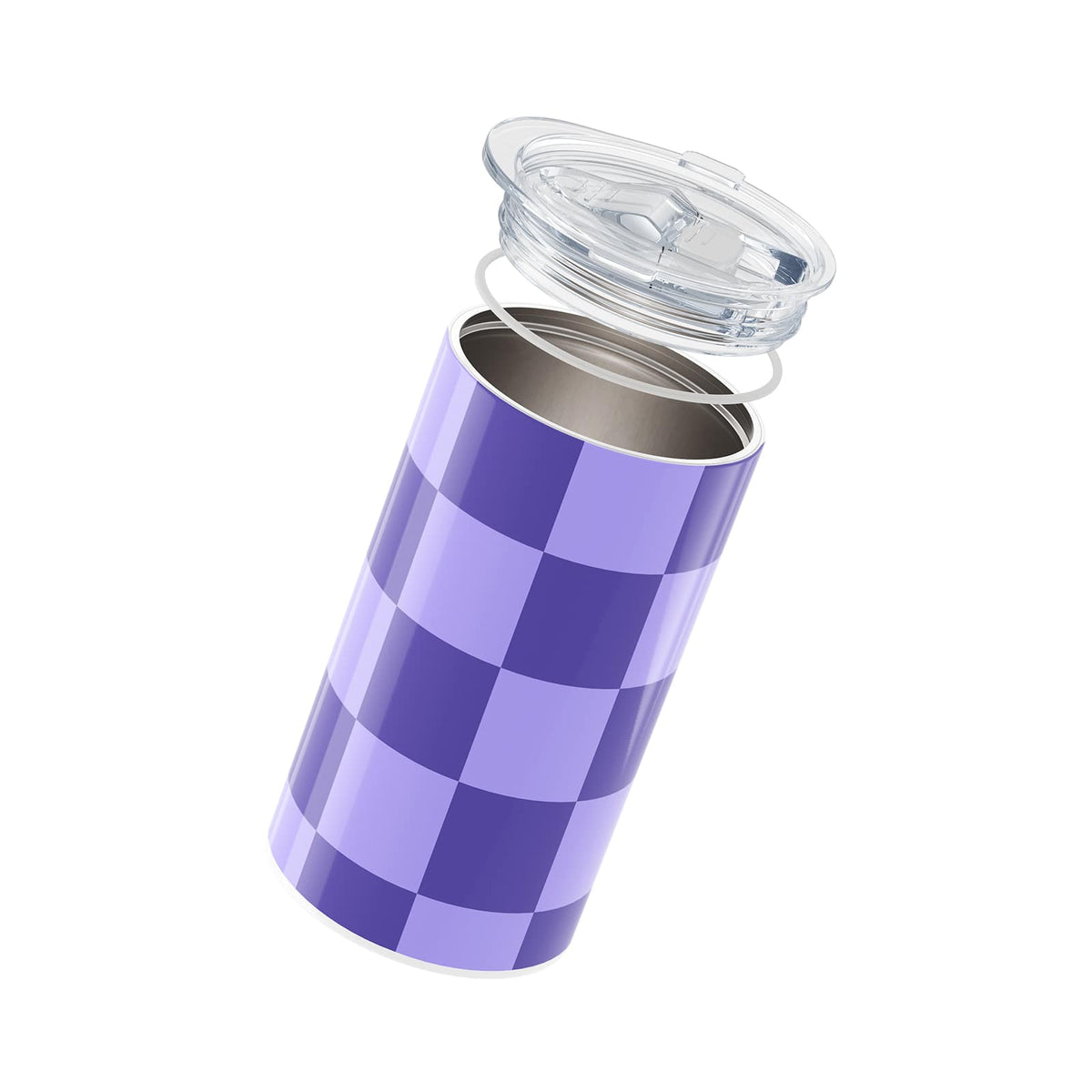 Purple Checkered 340ml Coffee Cup By Hydronair 