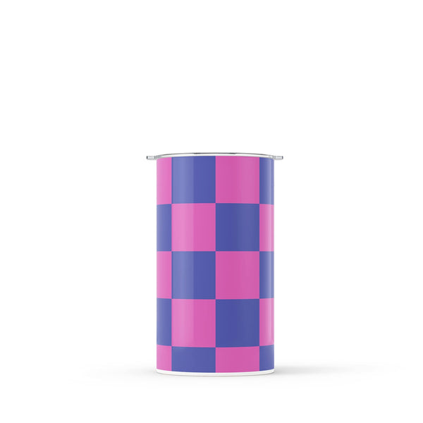 Purple Checkered 340ml Reusable Coffee Cup By Hydronair 