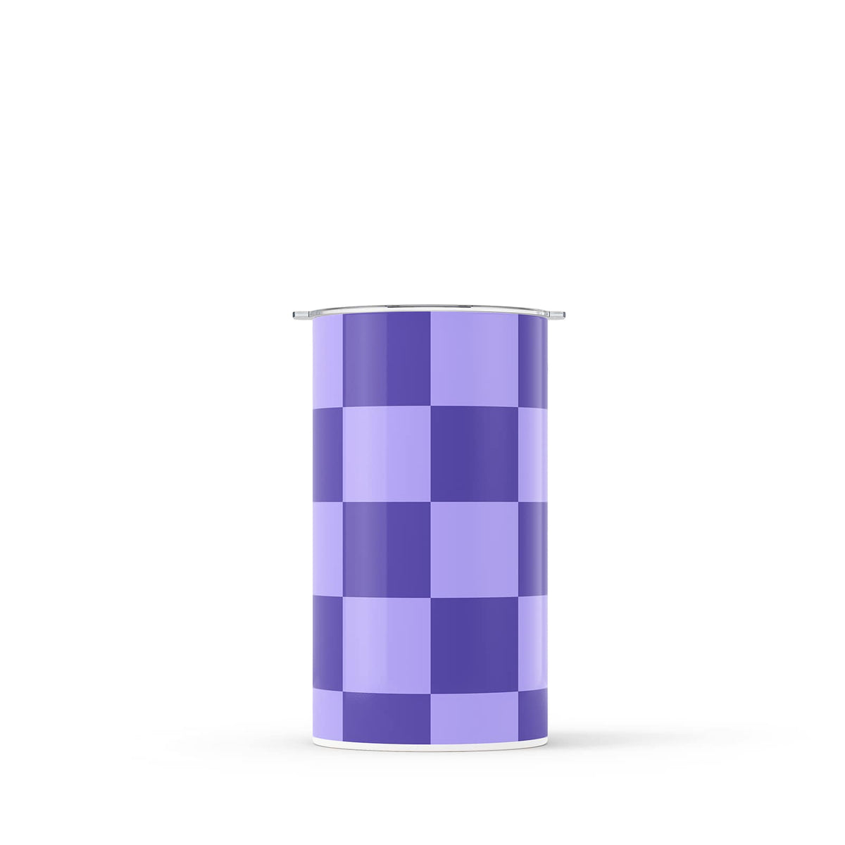 Purple Checkered 340ml Reusable Coffee Cup By Hydronair 