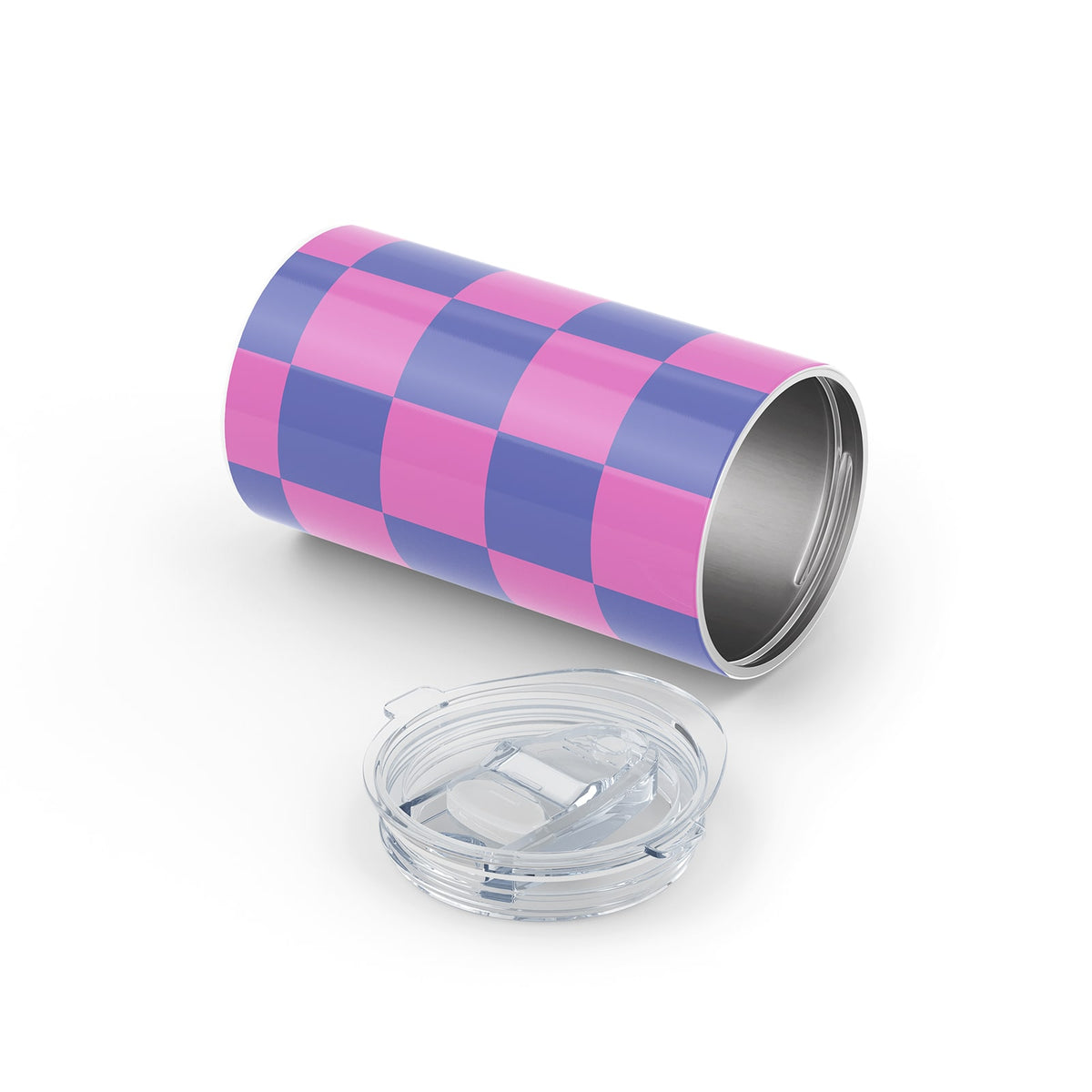 Purple Checkered 340ml Reusable Cup By Hydronair 