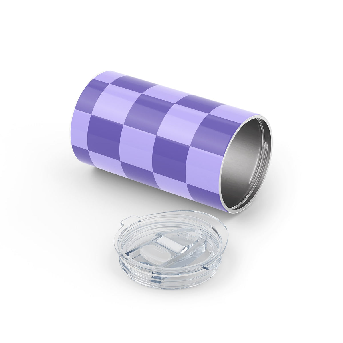 Purple Checkered 340ml Reusable Cup By Hydronair 