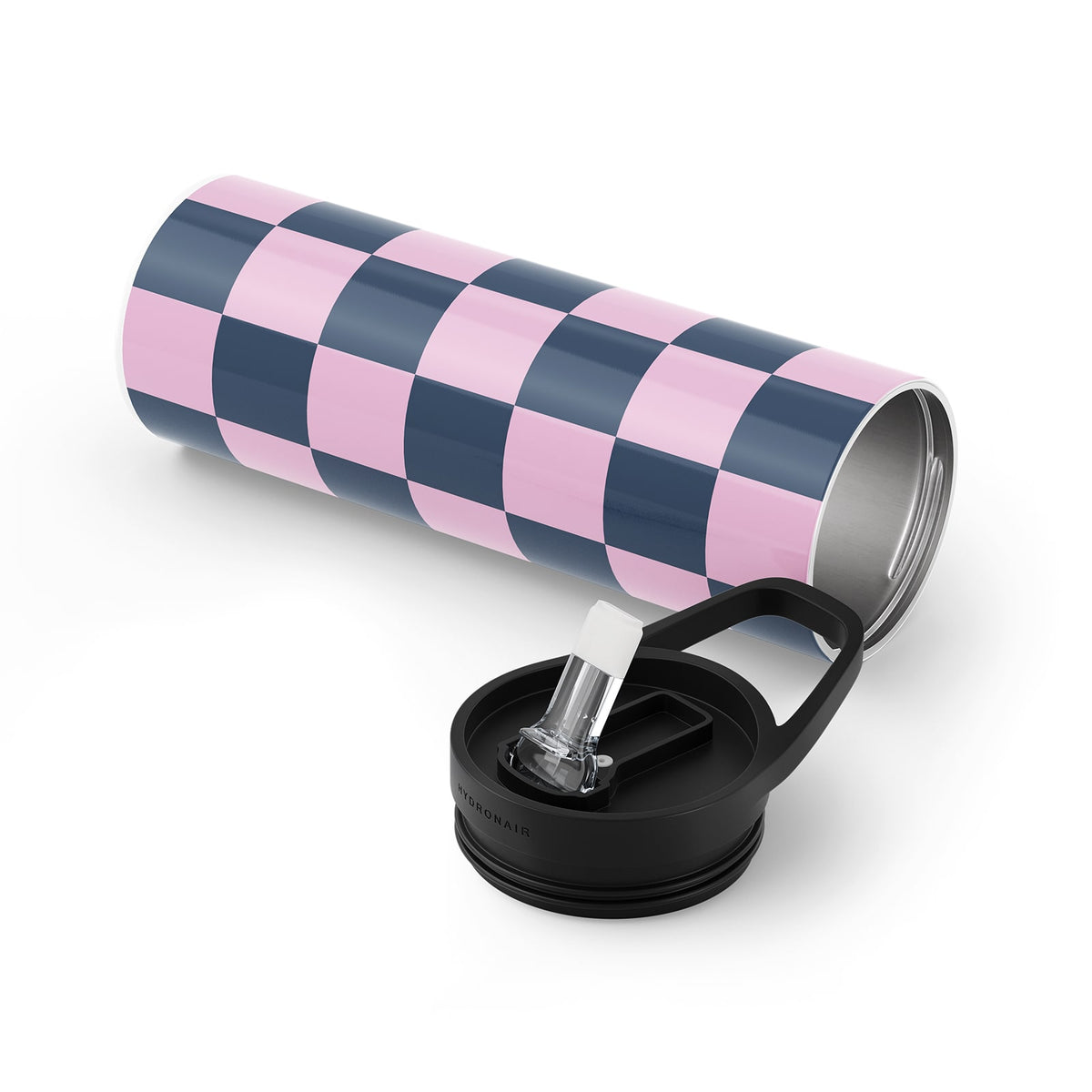 Purple Checkered 560ml Bottle By Hydronair