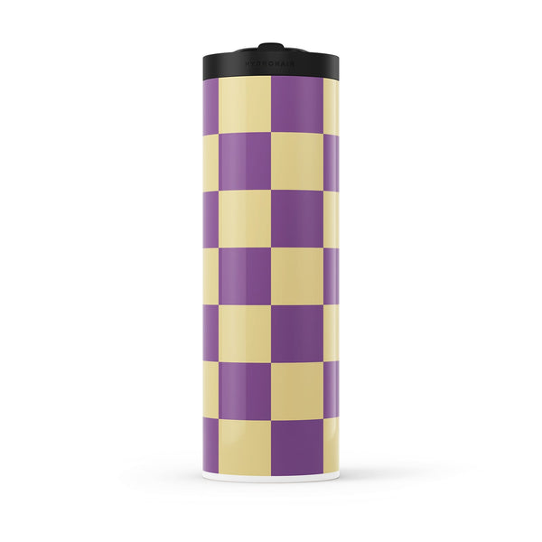 Purple Checkered 560ml Water Bottle By Hydronair