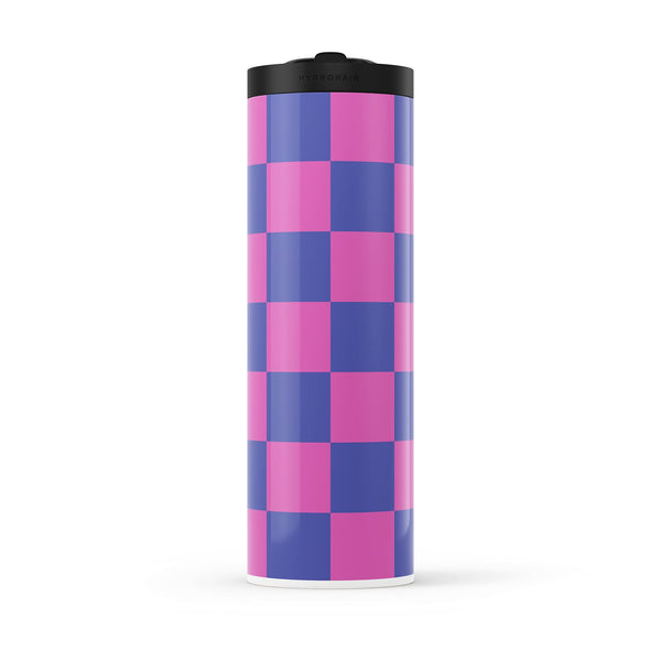 Purple Checkered 560ml Water Bottle By Hydronair