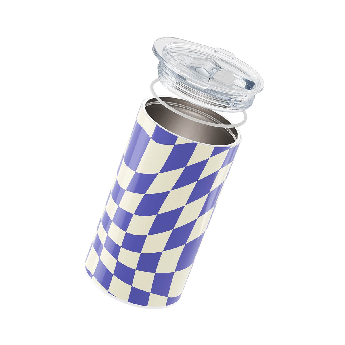 Purple Checkered Insulated 12oz Cup