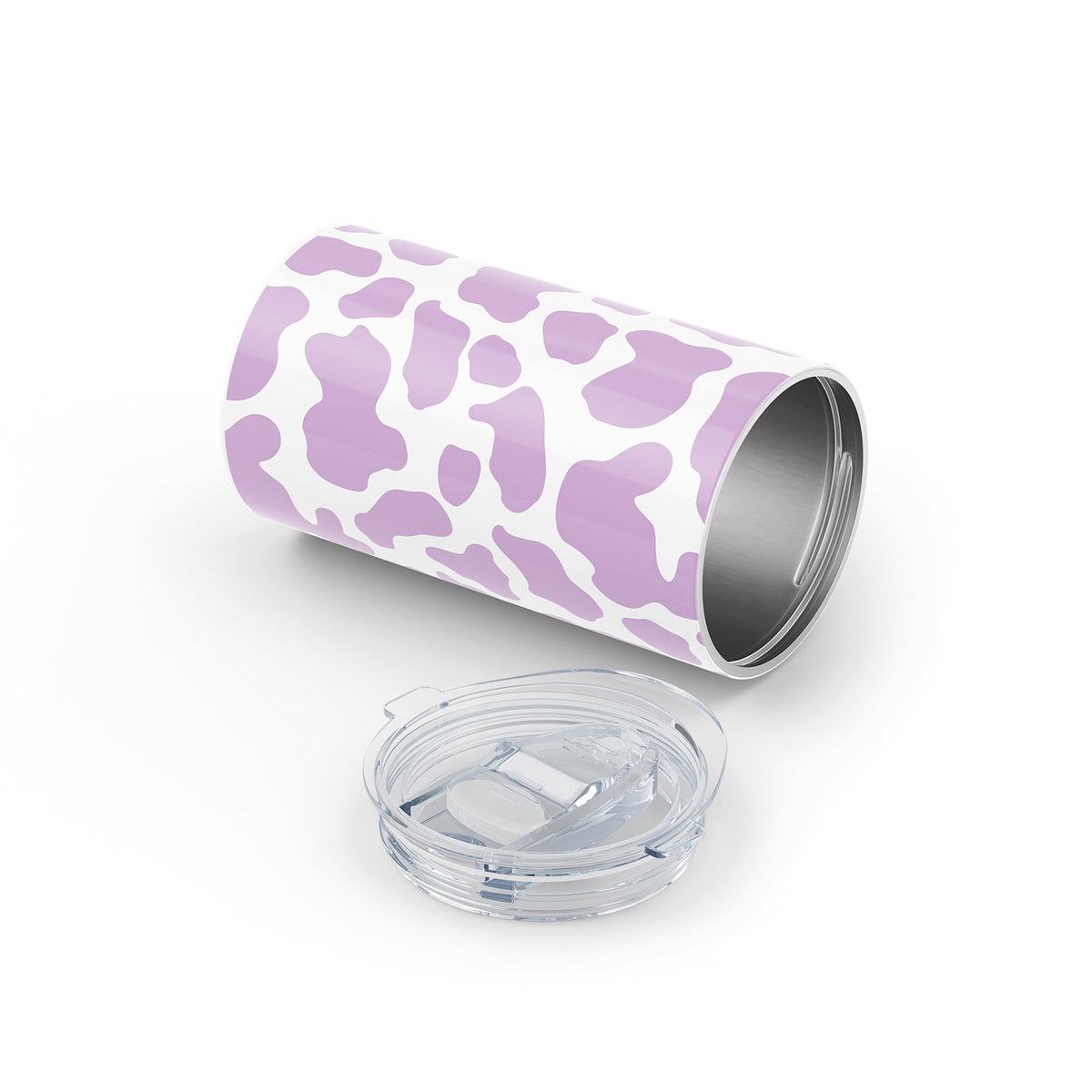 Purple Cow Print Metal 12oz Tumbler