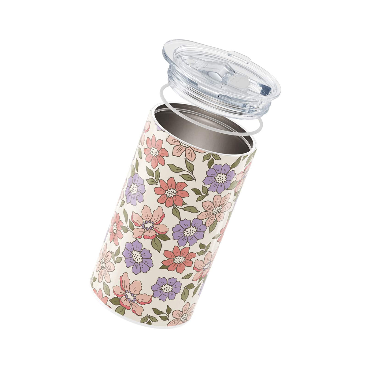 Purple Floral 340ml Coffee Cup By Hydronair