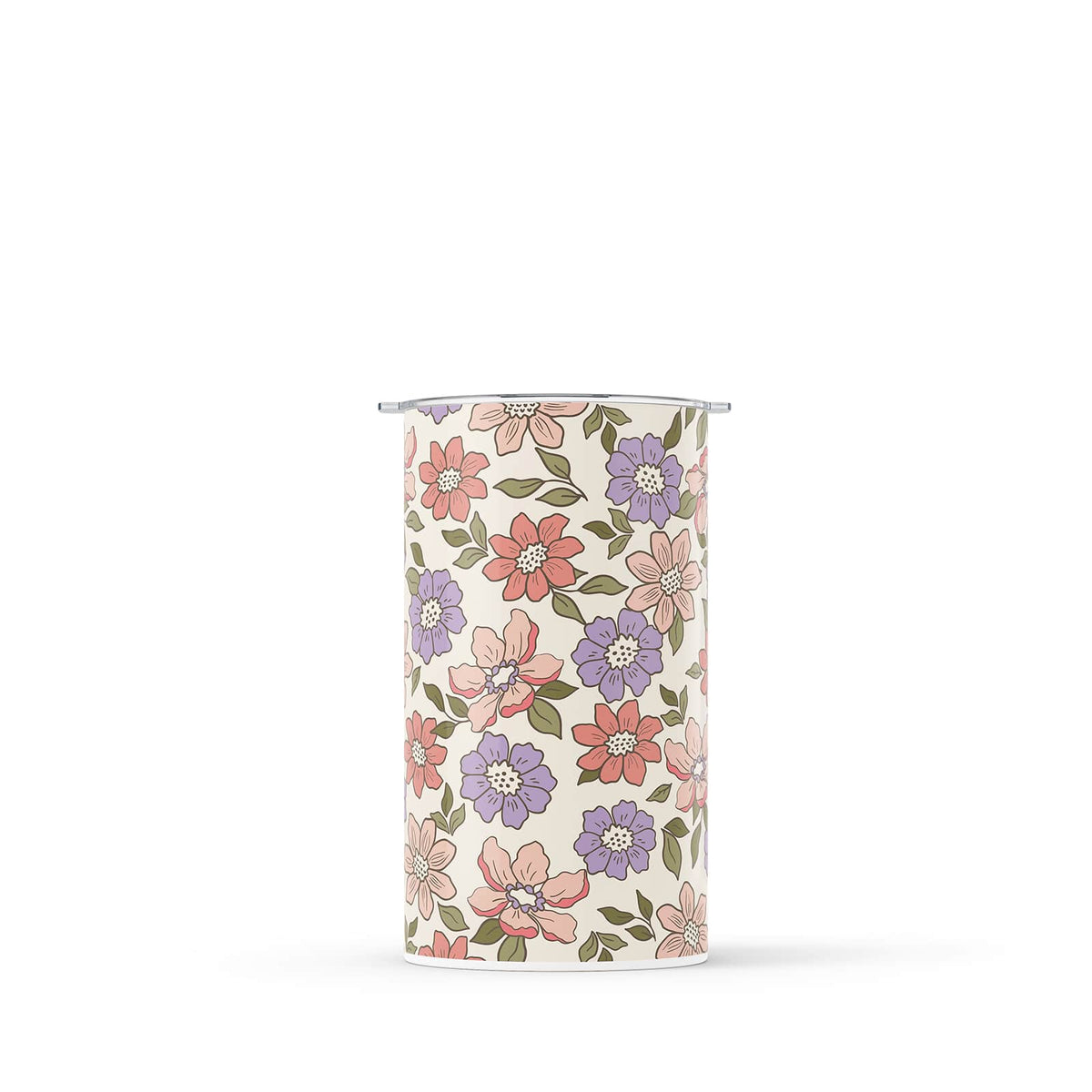 Purple Floral 340ml Reusable Coffee Cup By Hydronair