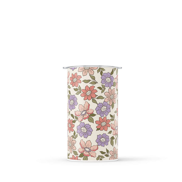 Purple Floral 340ml Reusable Coffee Cup By Hydronair