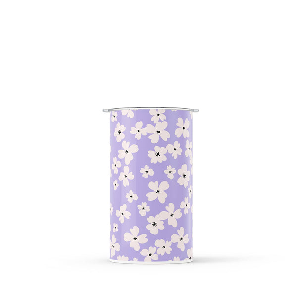 Purple Floral 340ml Reusable Coffee Cup By Hydronair