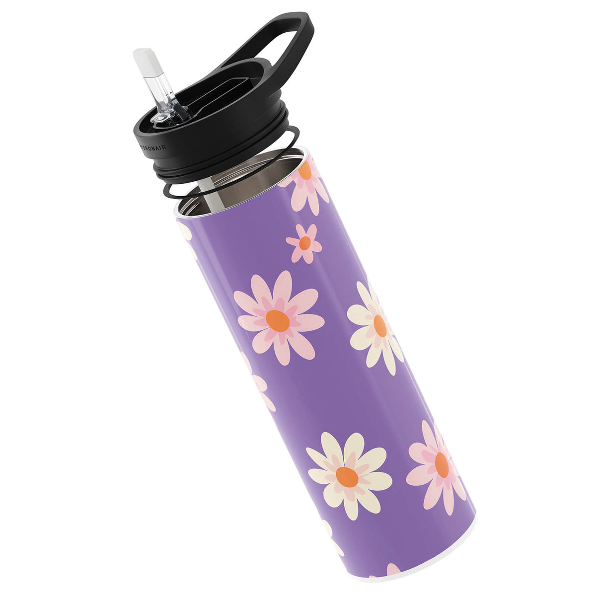 Purple Floral Double Walled 20oz Bottle