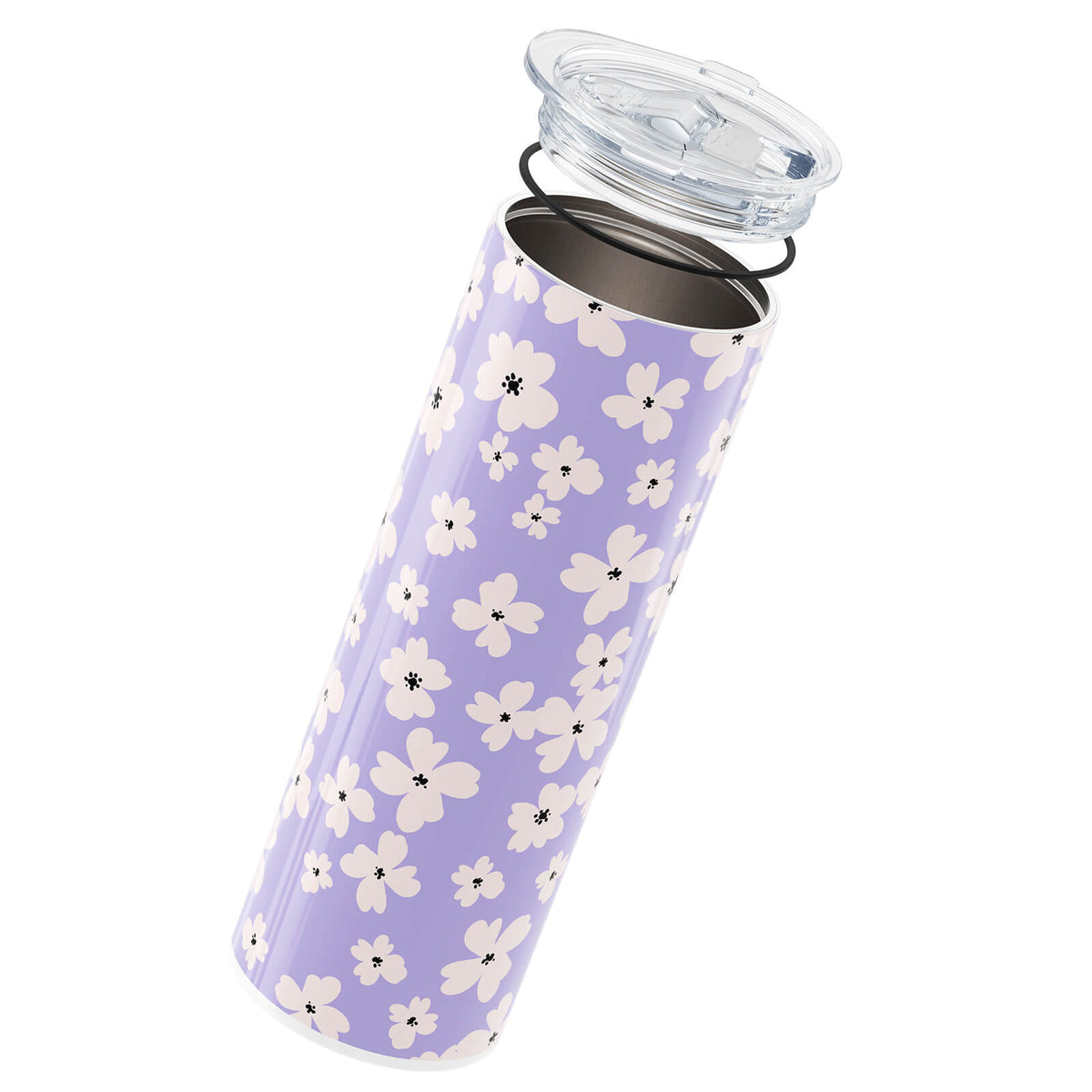 Purple Floral Insulated 20oz Cup