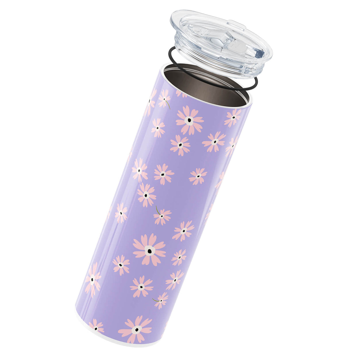 Purple Floral Insulated 20oz Tumbler