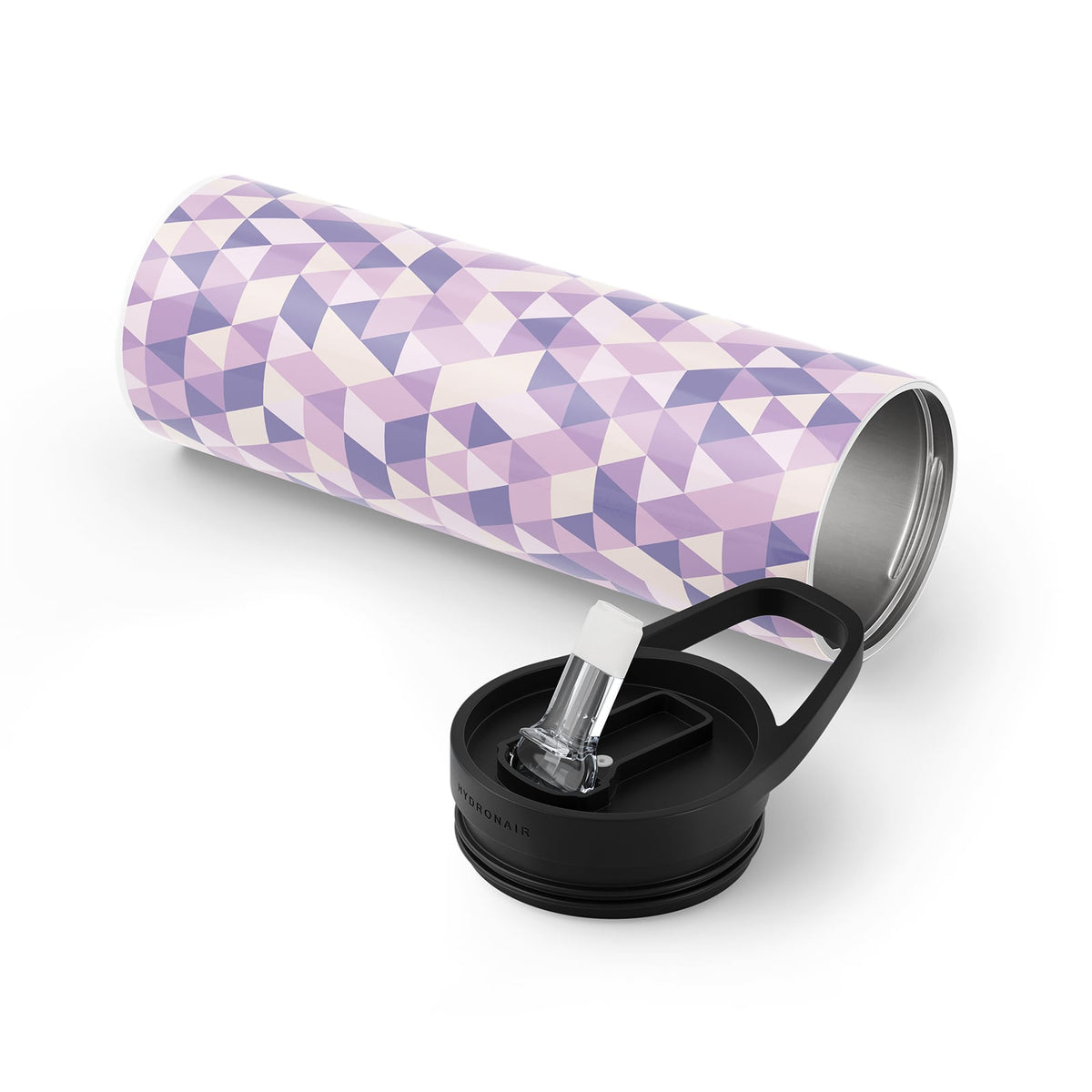 Purple Geometric 560ml Bottle By Hydronair