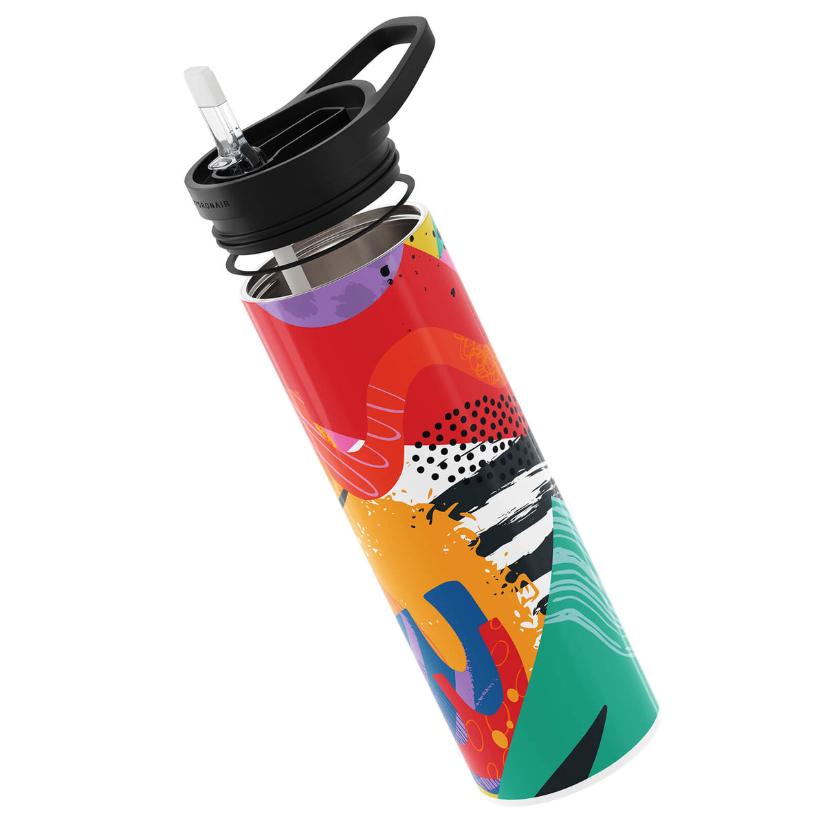 Red Abstract 560ml Reusable Bottle By Hydronair