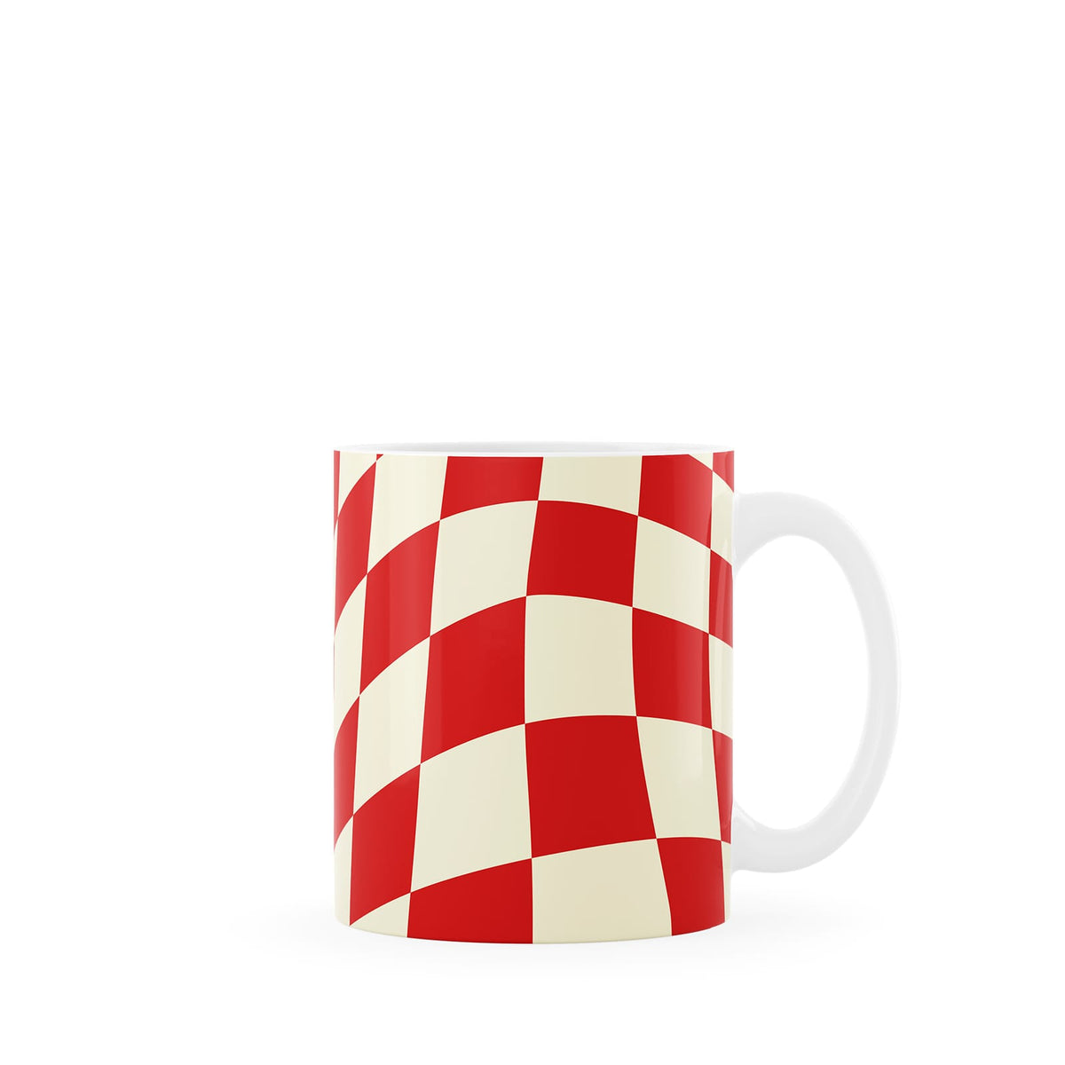 Red  Checkered Mug