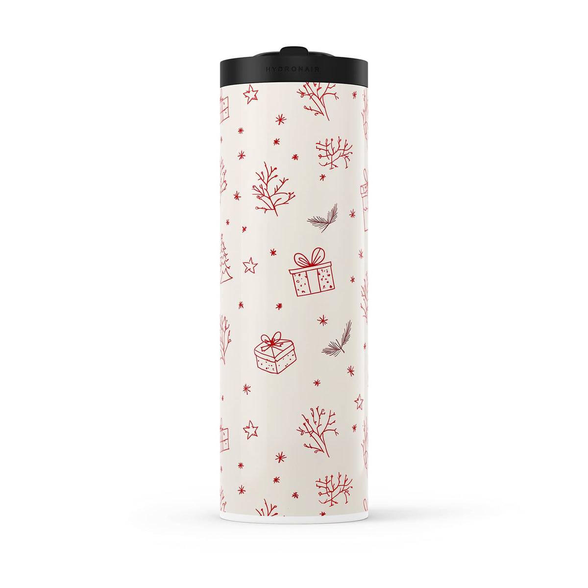 Red Christmas 560ml Water Bottle By Hydronair