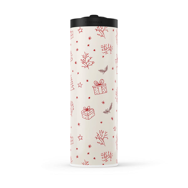 Red Christmas 560ml Water Bottle By Hydronair
