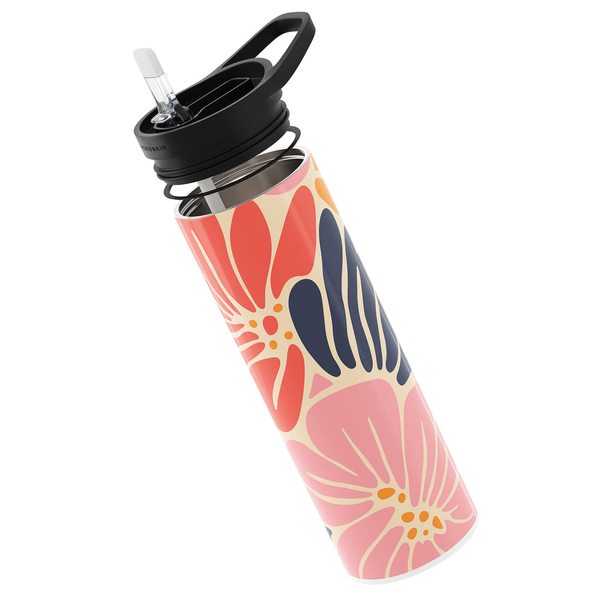 Red Floral Spring 560ml Reusable Bottle By Hydronair