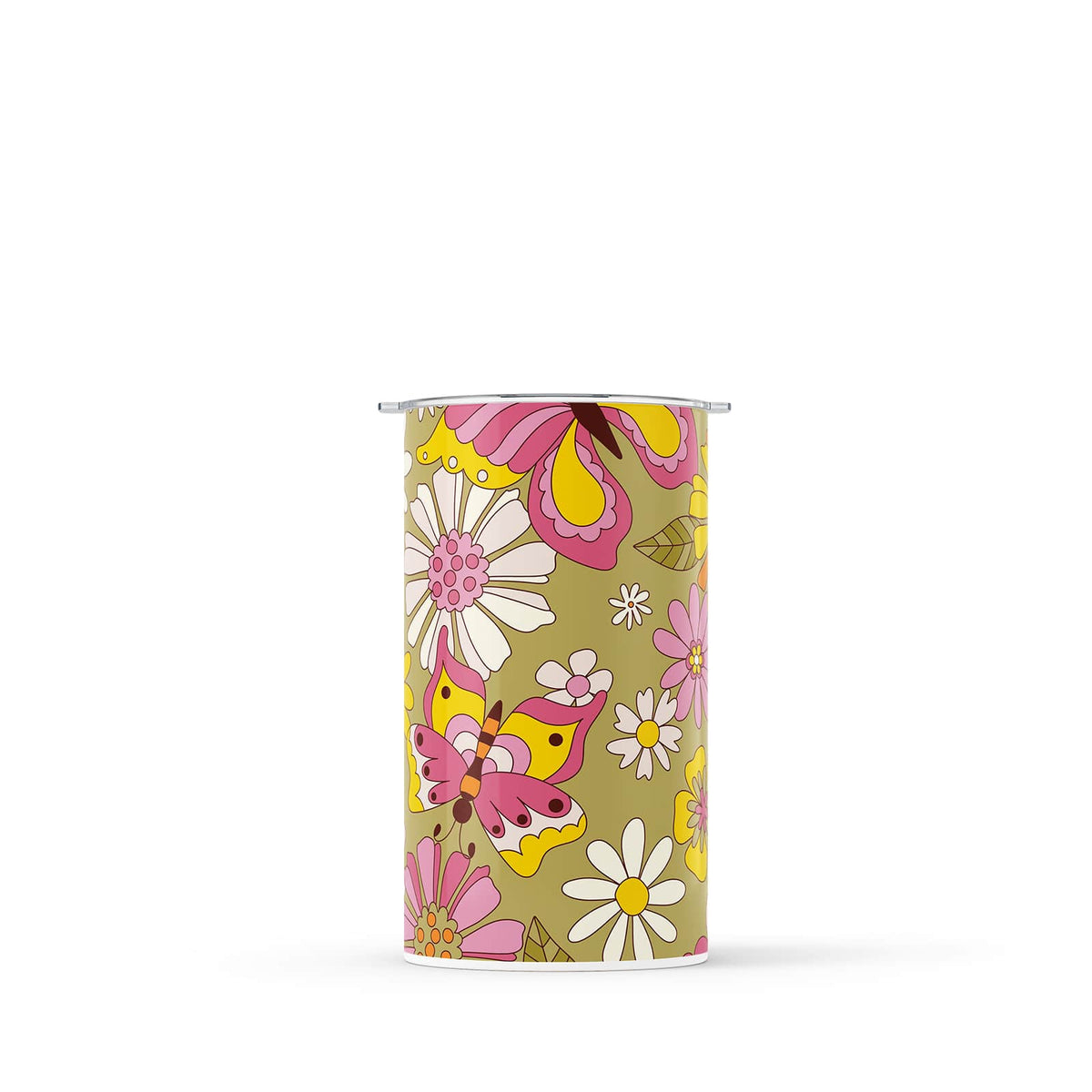 Retro Floral Double Walled 12oz Cup