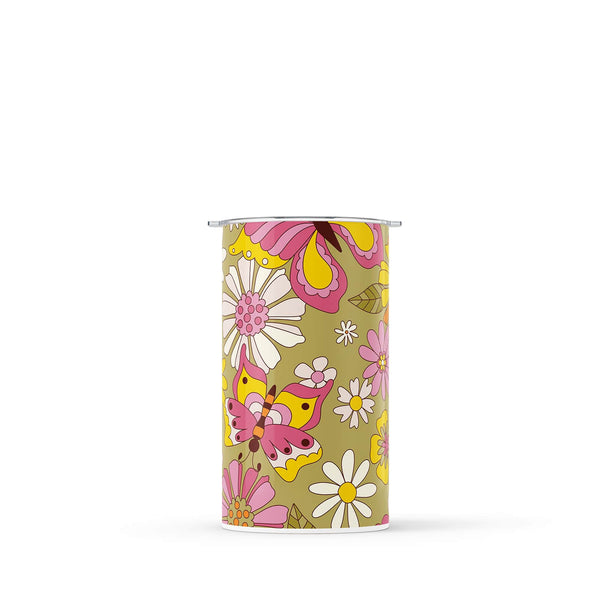 Retro Floral Double Walled 12oz Cup