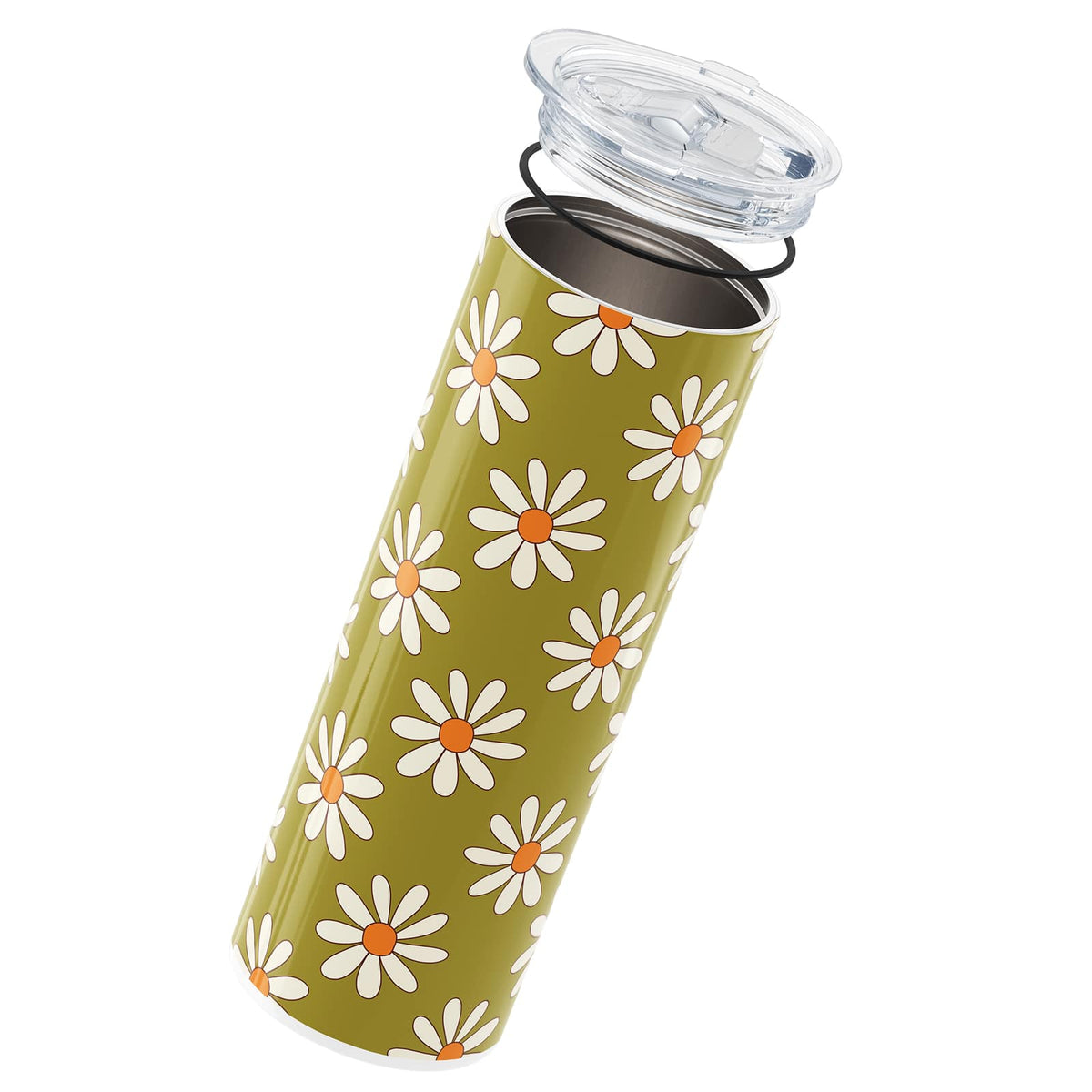 Retro Floral Metal 20oz Tumbler