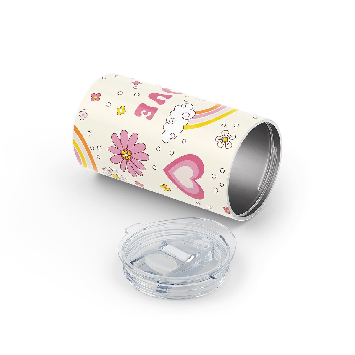 Retro Floral Metal 12oz Tumbler
