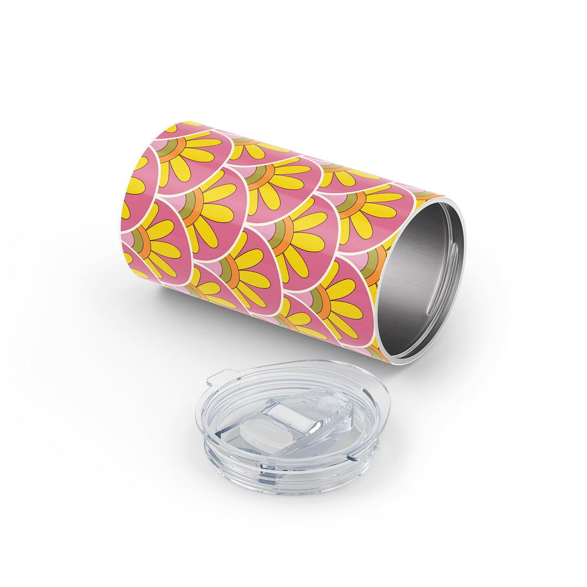 Retro Floral Metal 12oz Tumbler
