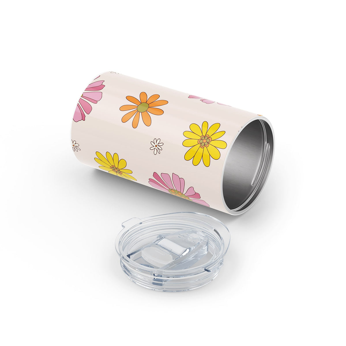 Retro Floral Metal 12oz Tumbler
