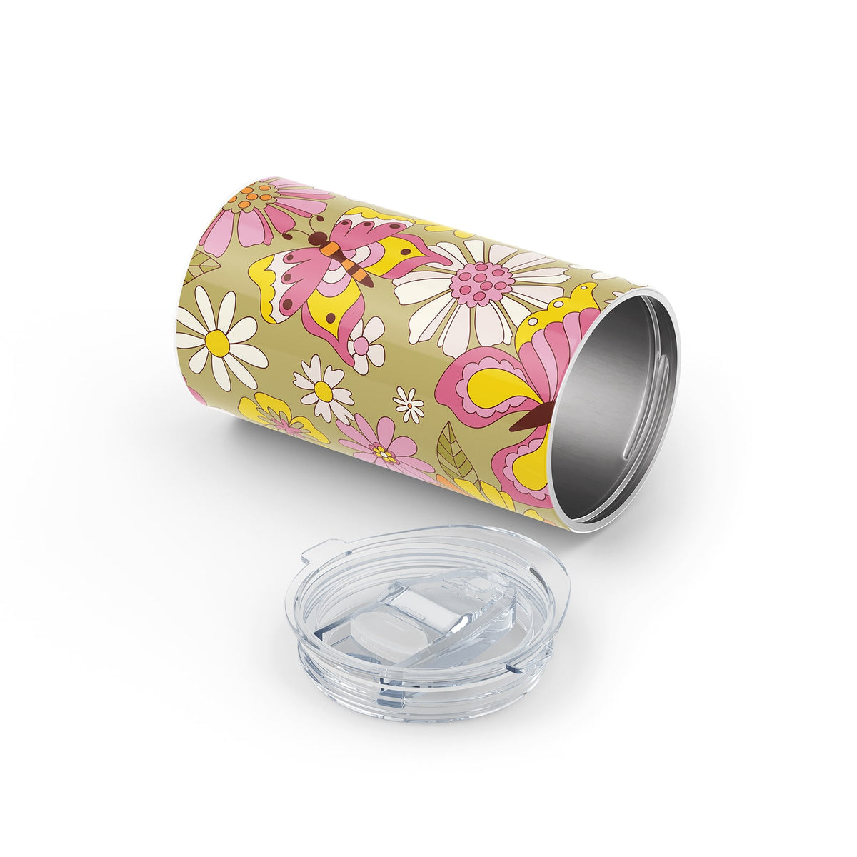 Retro Floral Metal 12oz Tumbler