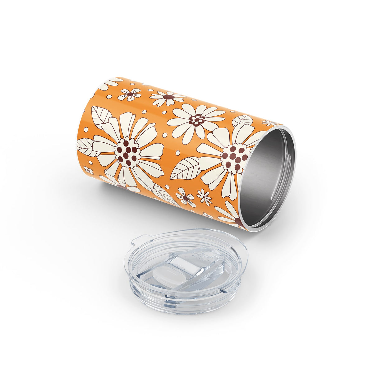 Retro Floral Metal 12oz Tumbler
