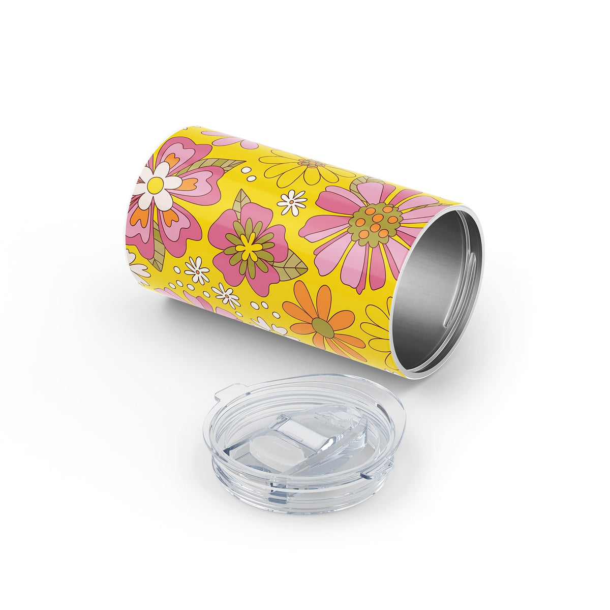 Retro Floral Metal 12oz Tumbler
