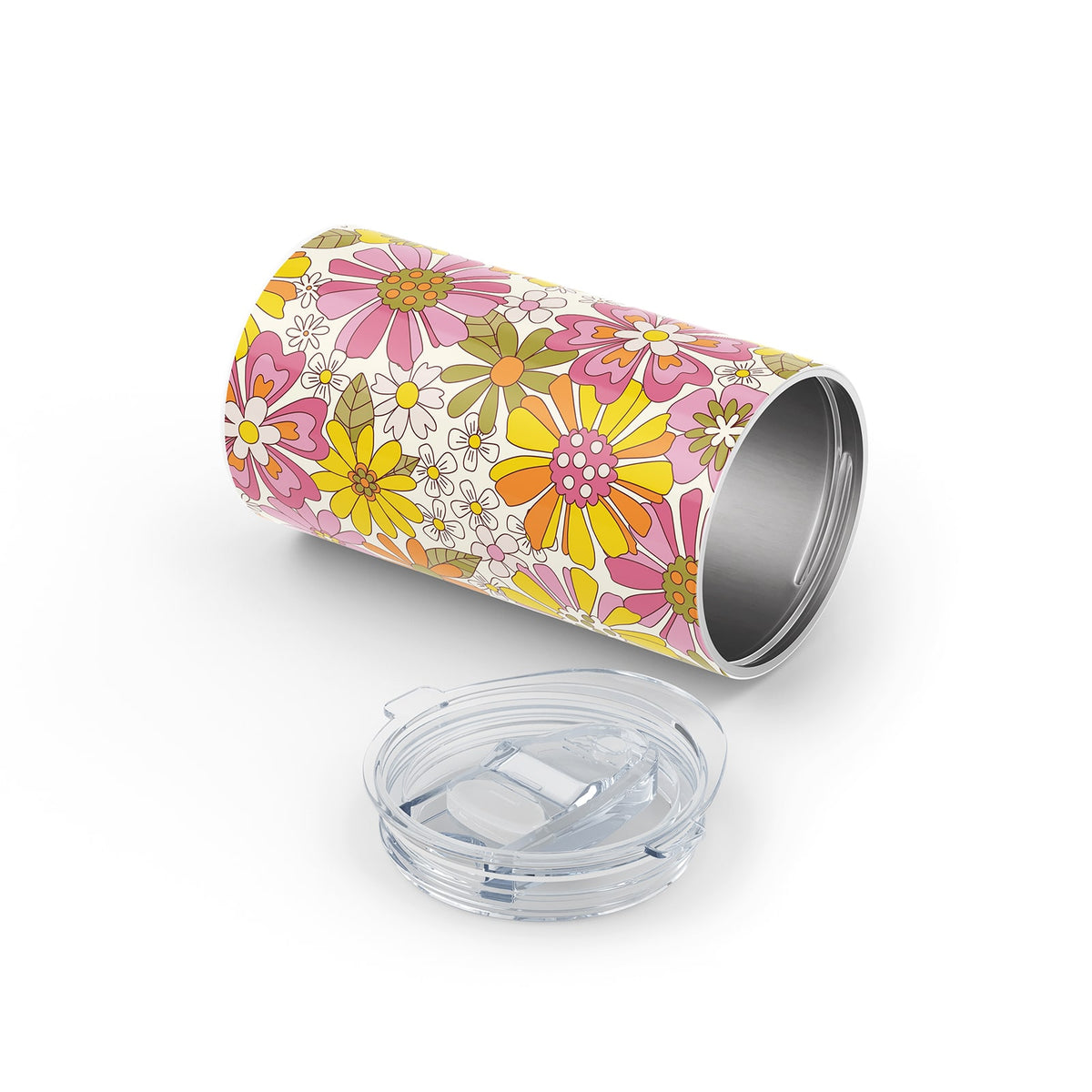 Retro Floral Metal 12oz Tumbler