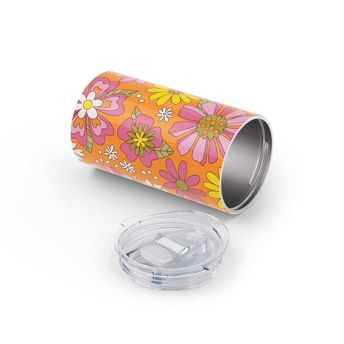 Retro Floral Metal 12oz Tumbler