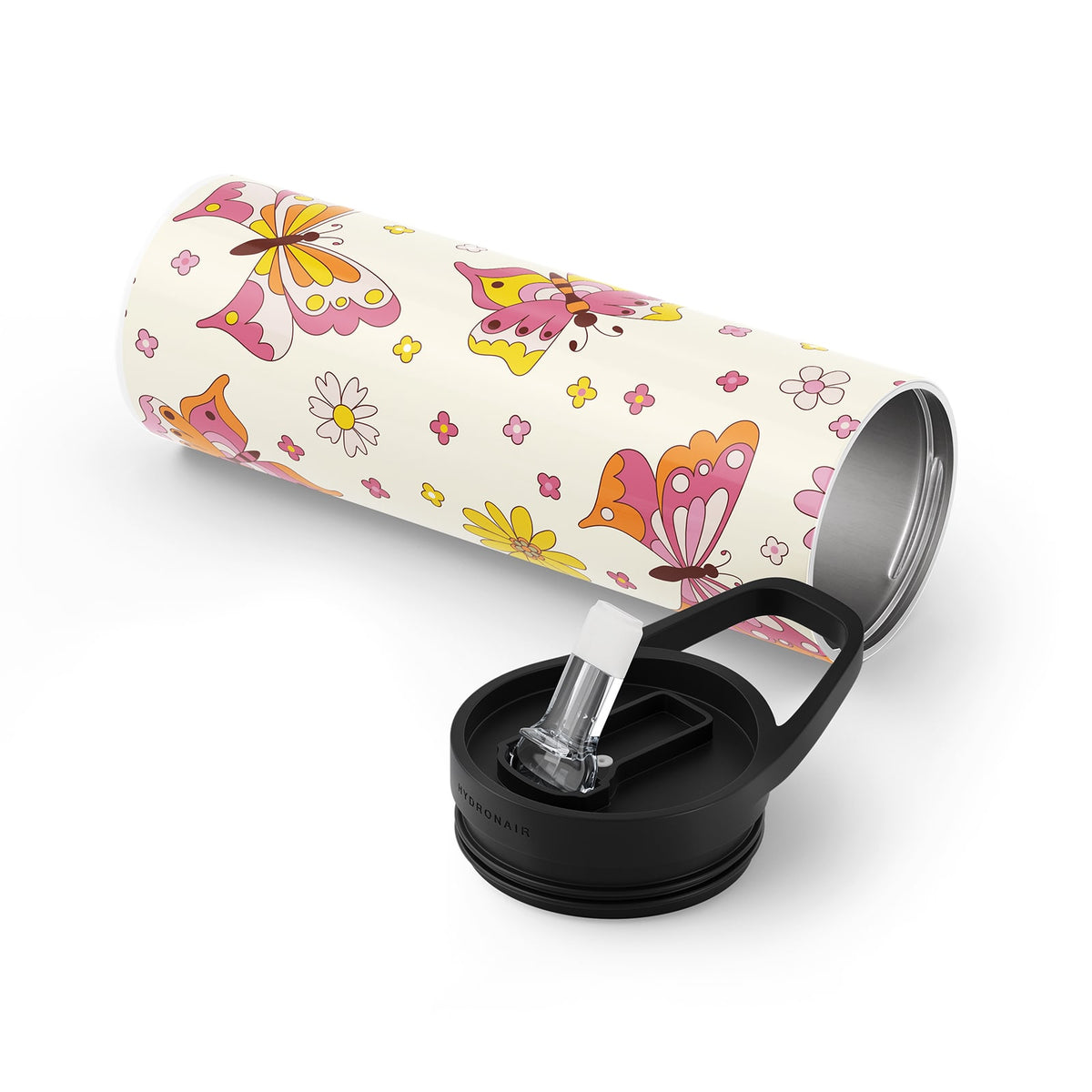 Retro Floral Metal 20oz Tumbler