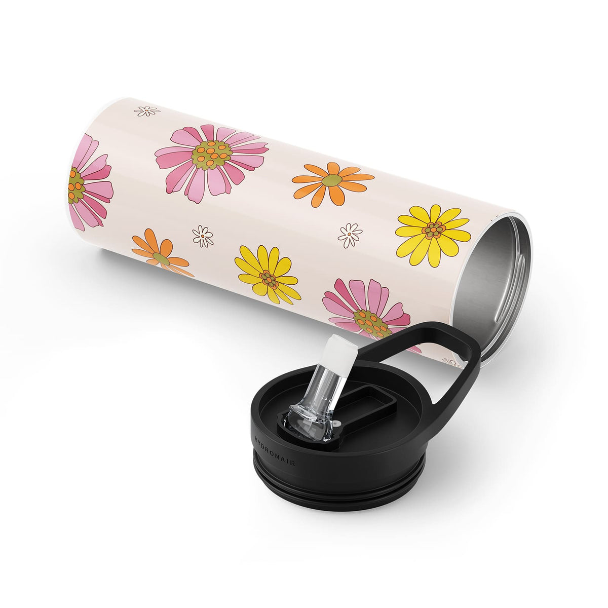 Retro Floral Metal 20oz Tumbler