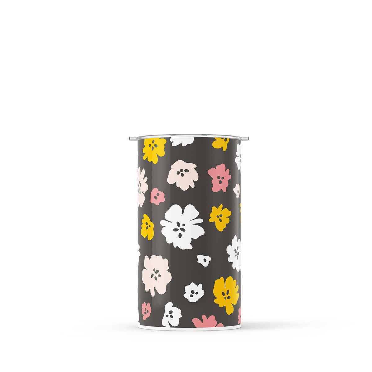 Spring Black Floral 340ml Reusable Coffee Cup By Hydronair 
