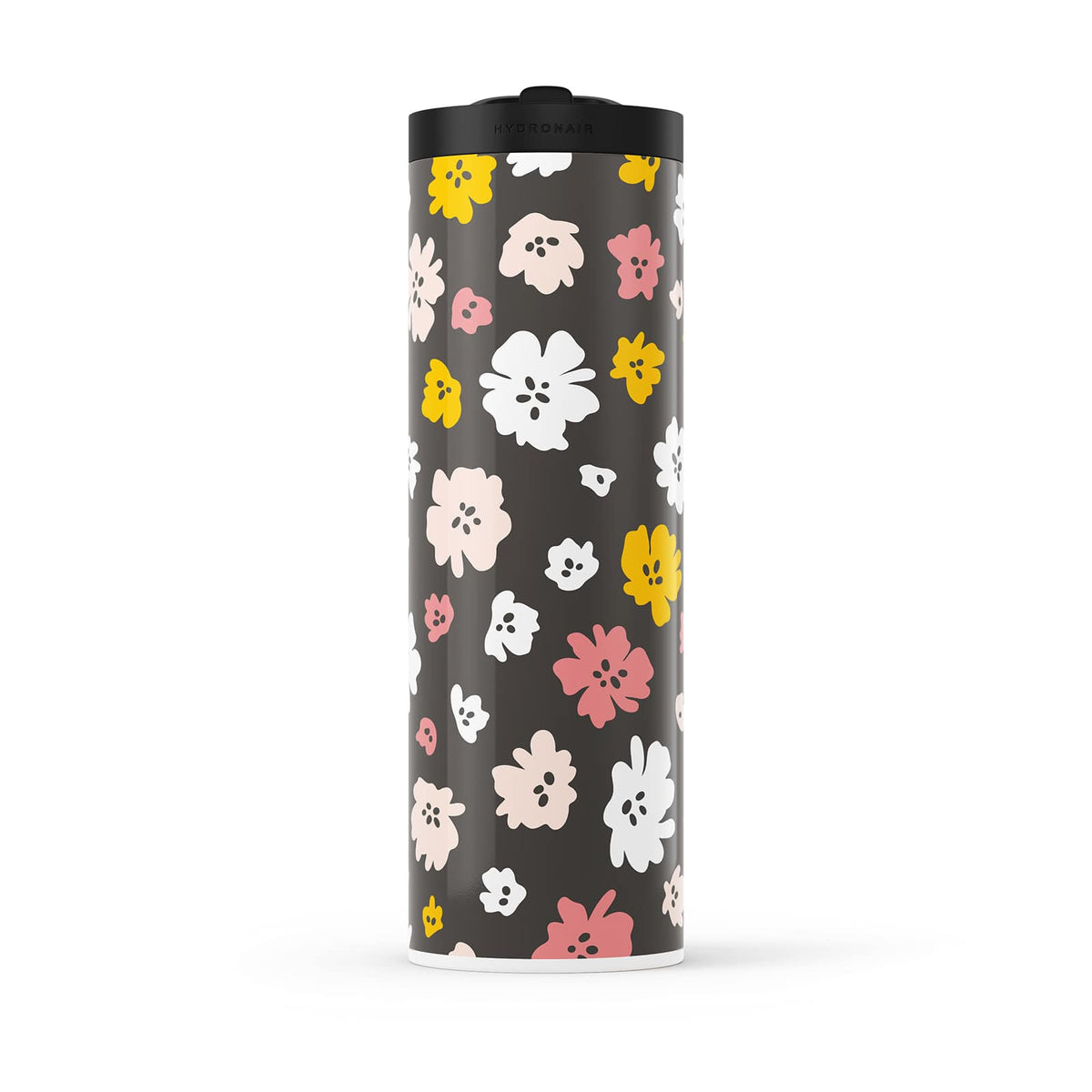 Spring Black Floral 560ml Water Bottle By Hydronair