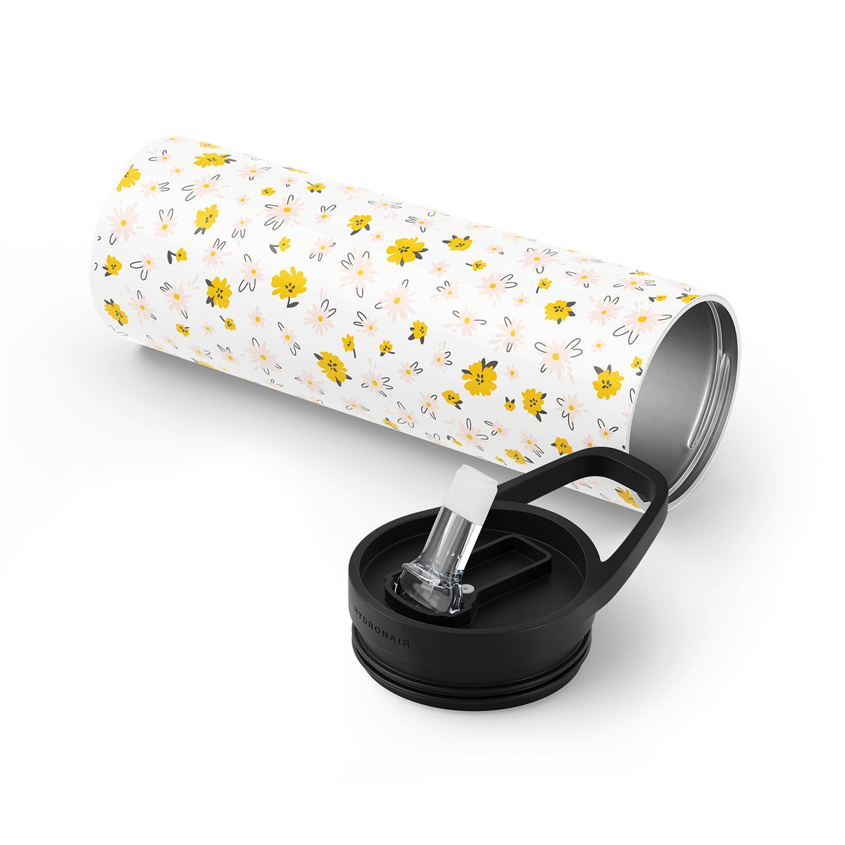 Spring White Floral 560ml Reusable Bottle By Hydronair
