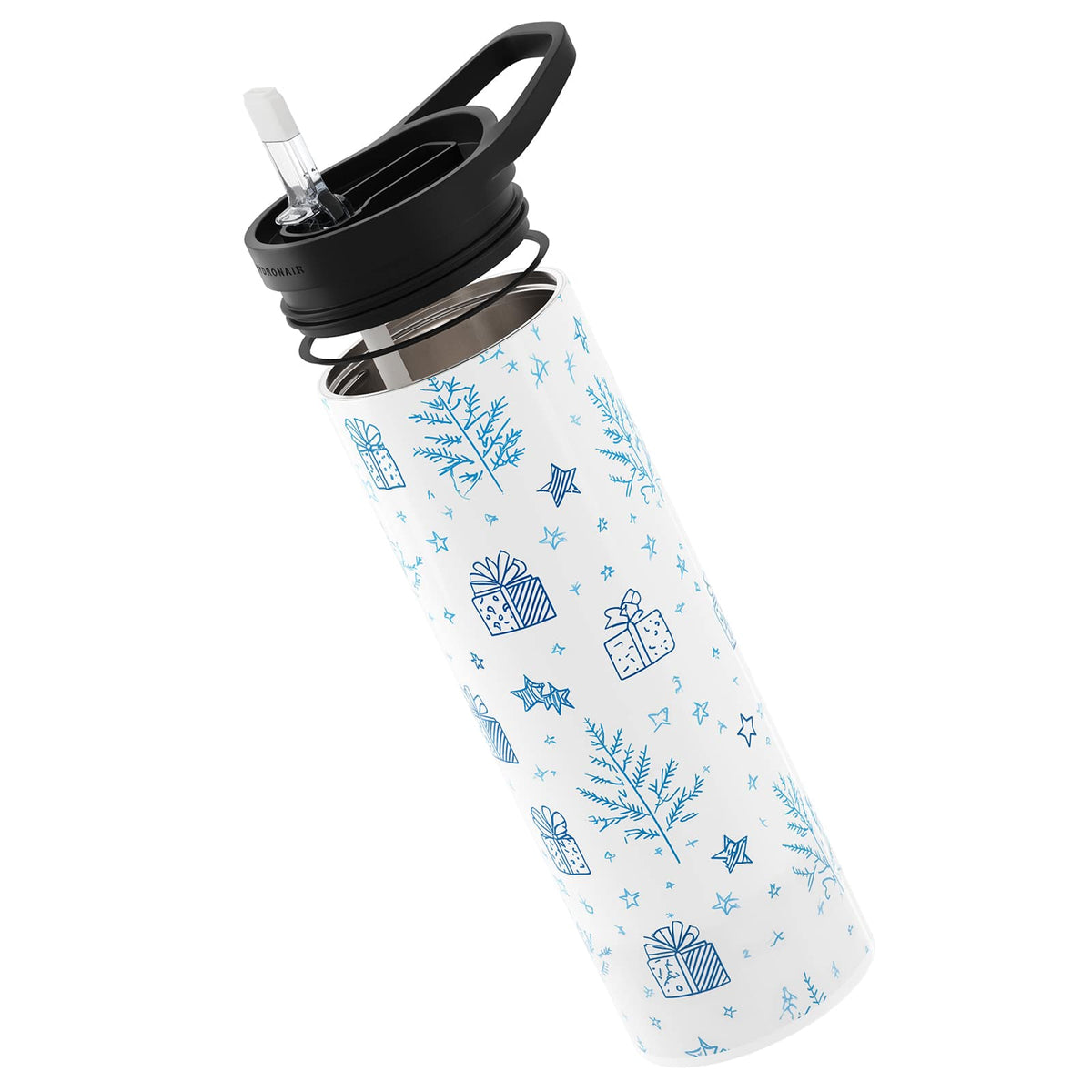 White Christmas 560ml Reusable Bottle By Hydronair