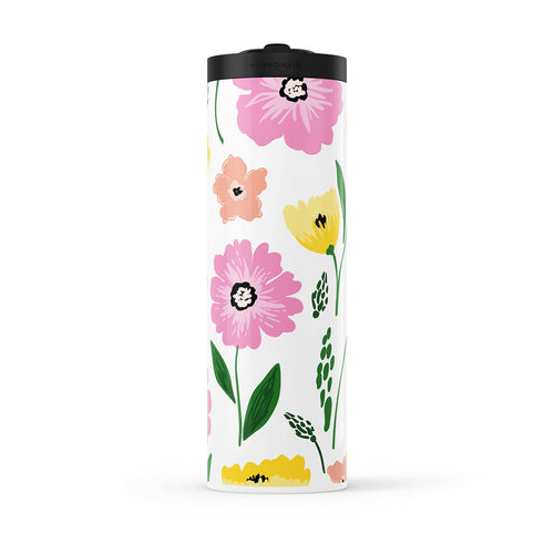 White Floral 20oz Bottle