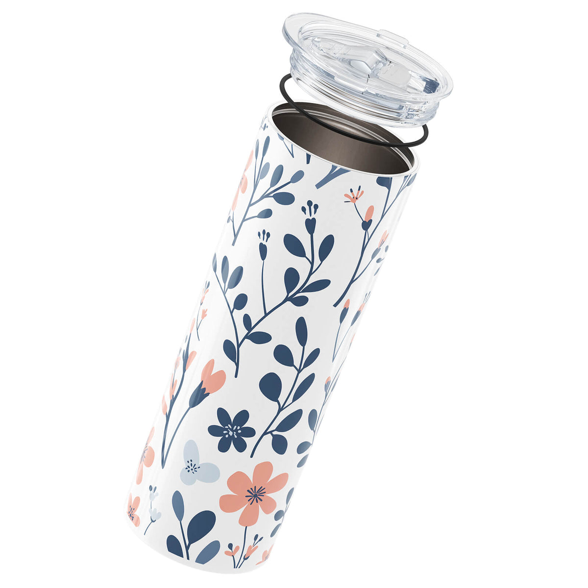 White Floral Insulated 20oz Cup
