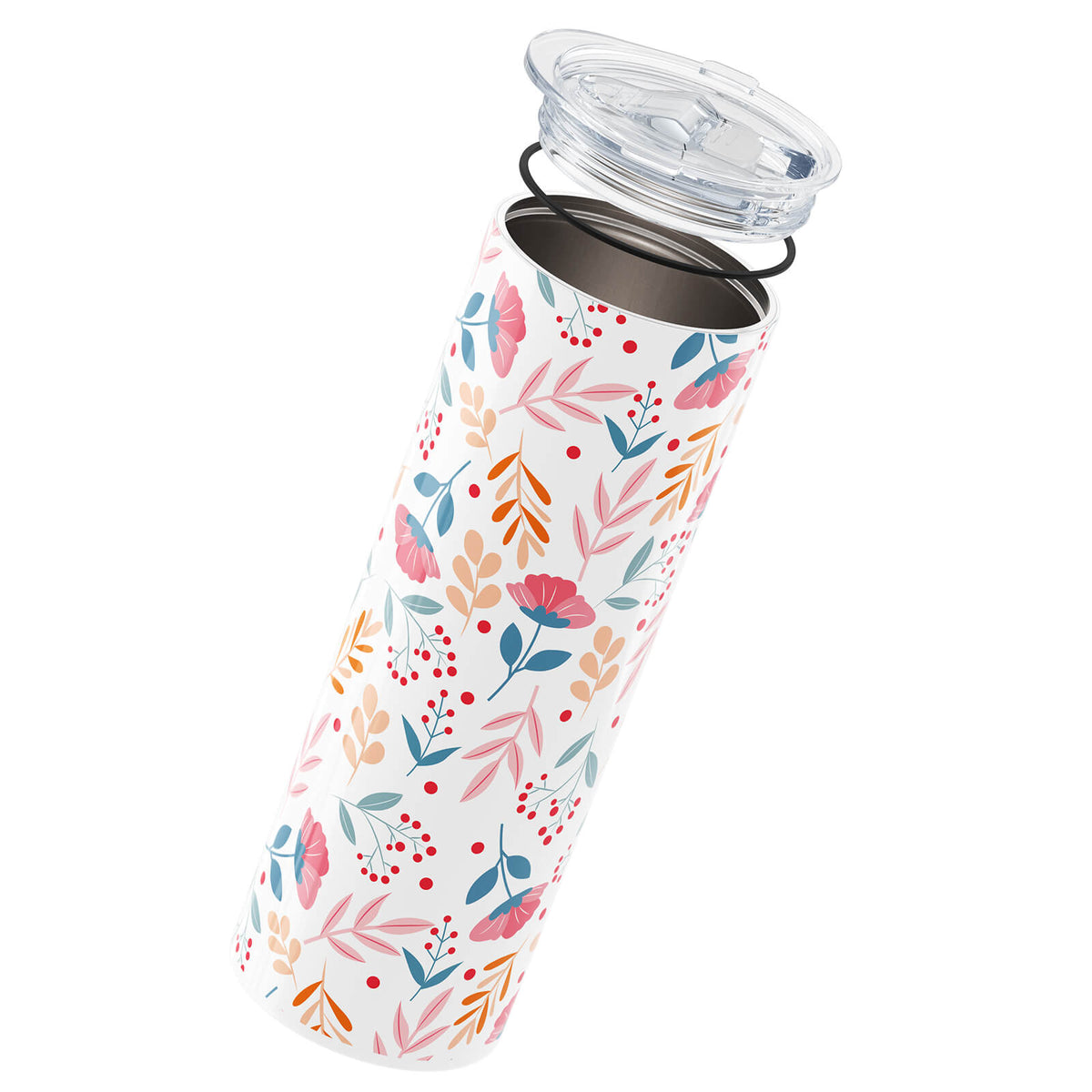 White Floral Insulated 20oz Cup