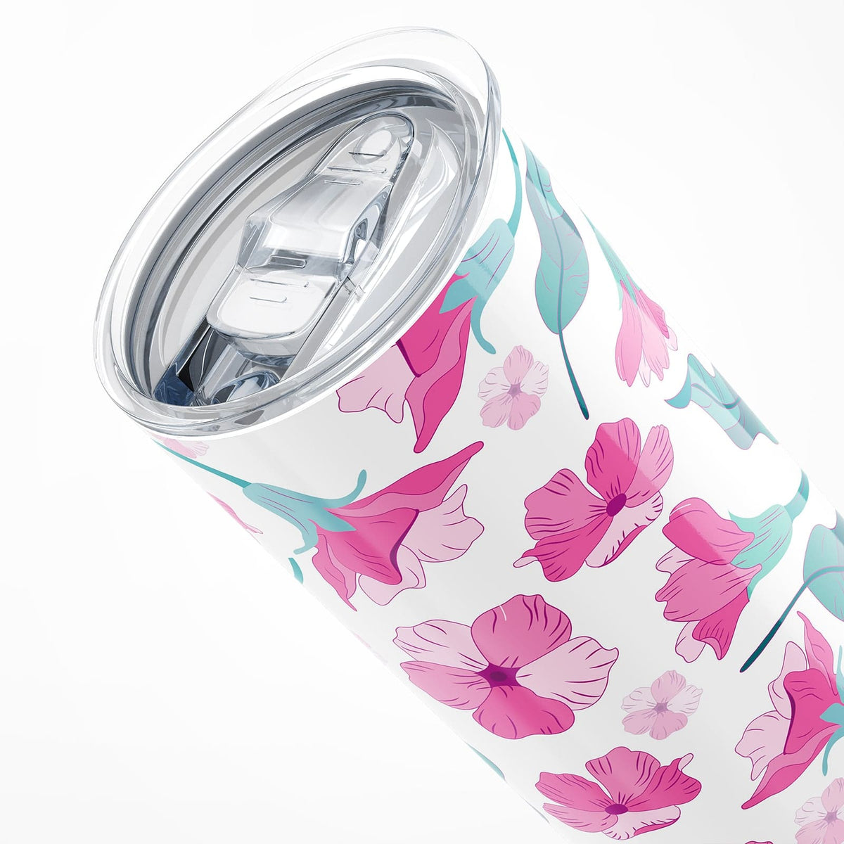White Floral Insulated 20oz Tumbler 