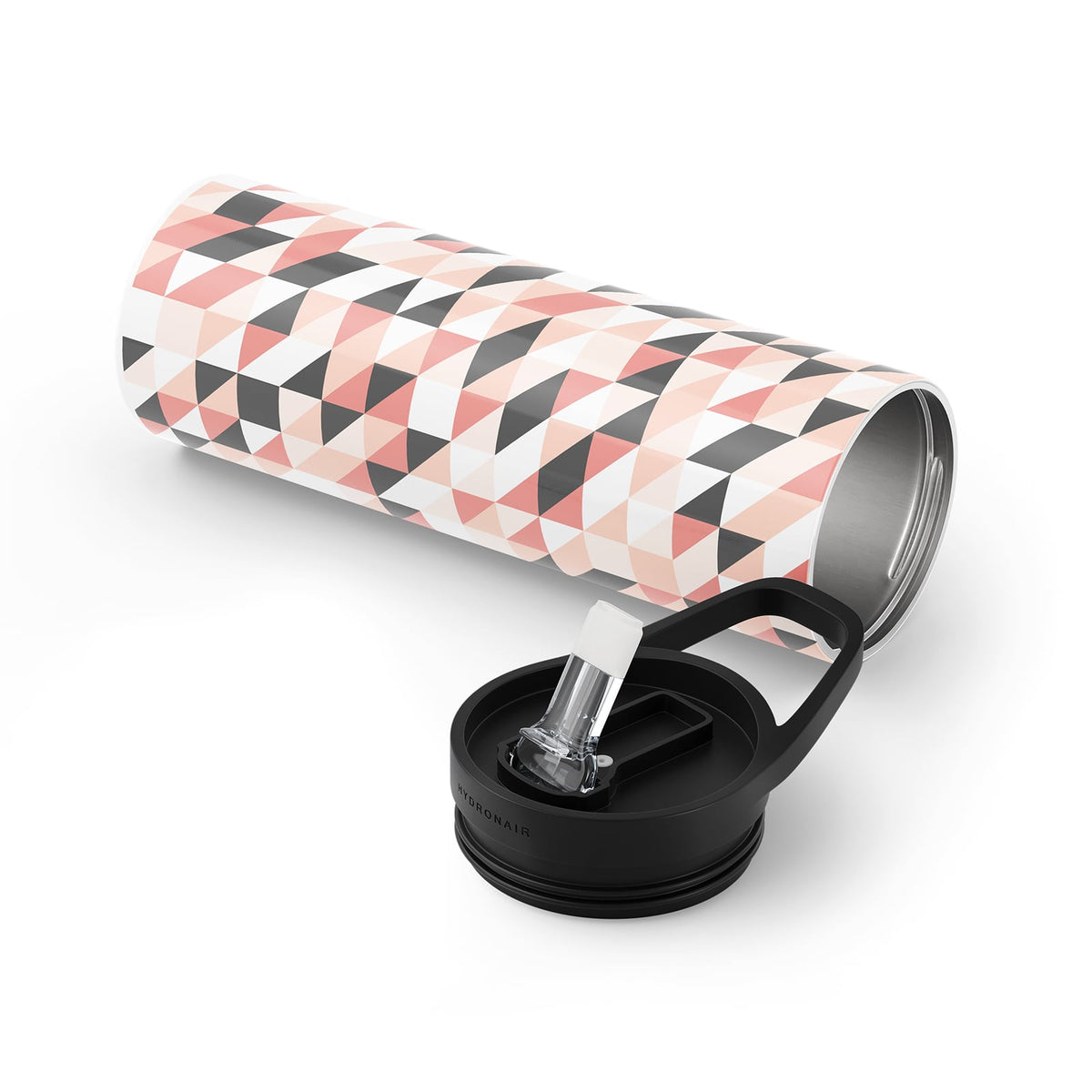 White Geometric 560ml Bottle By Hydronair