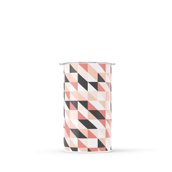 White Geometric 340ml Reusable Coffee Cup By Hydronair