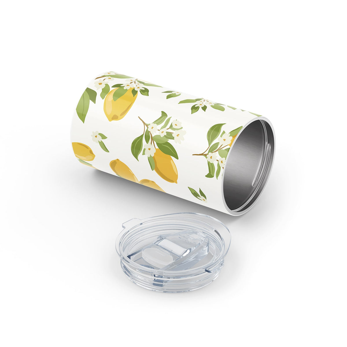 White Lemon Metal 12oz Tumbler
